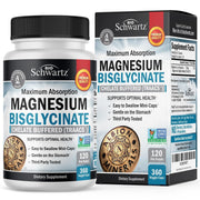 BioSchwartz Magnesium Bisglycinate bottle front view, ready for daily magnesium support.