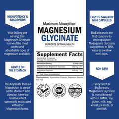 BioSchwartz Magnesium Glycinate supports overnight sleep quality and relaxed nerves.