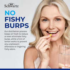 BioSchwartz lemon-flavored omega-3 softgels for everyday use