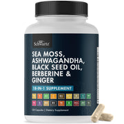 BioSchwartz Sea Moss bottle top view for daily wellness support.