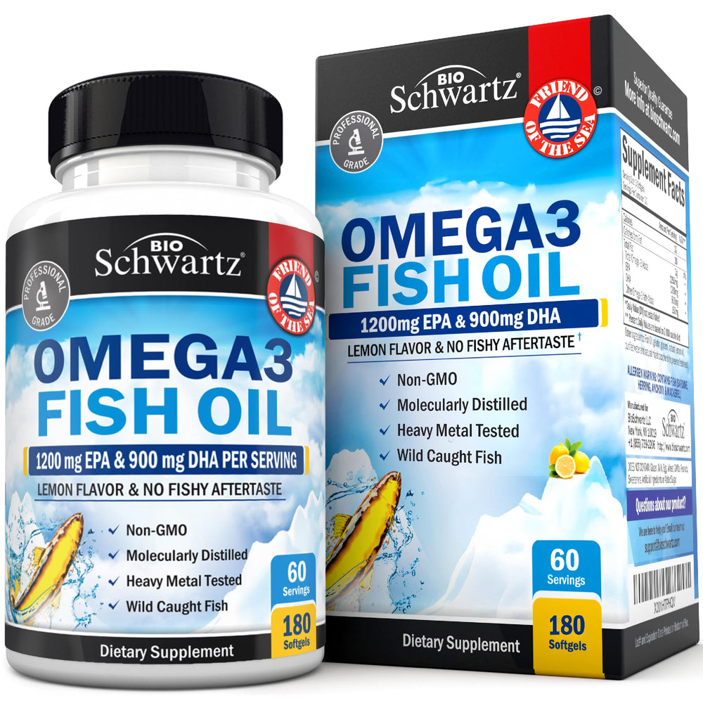 BioSchwartz Triple Strength Omega-3 bottle for daily wellness
