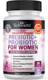 BioSchwartz Women's Probiotics bottle aids daily gut balance.