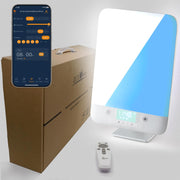 Bioset lamp sunrise glow for gentle wake-up and mood support.
