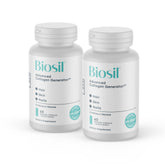 Biosil Collagen Booster bottle front with skin-support emphasis.