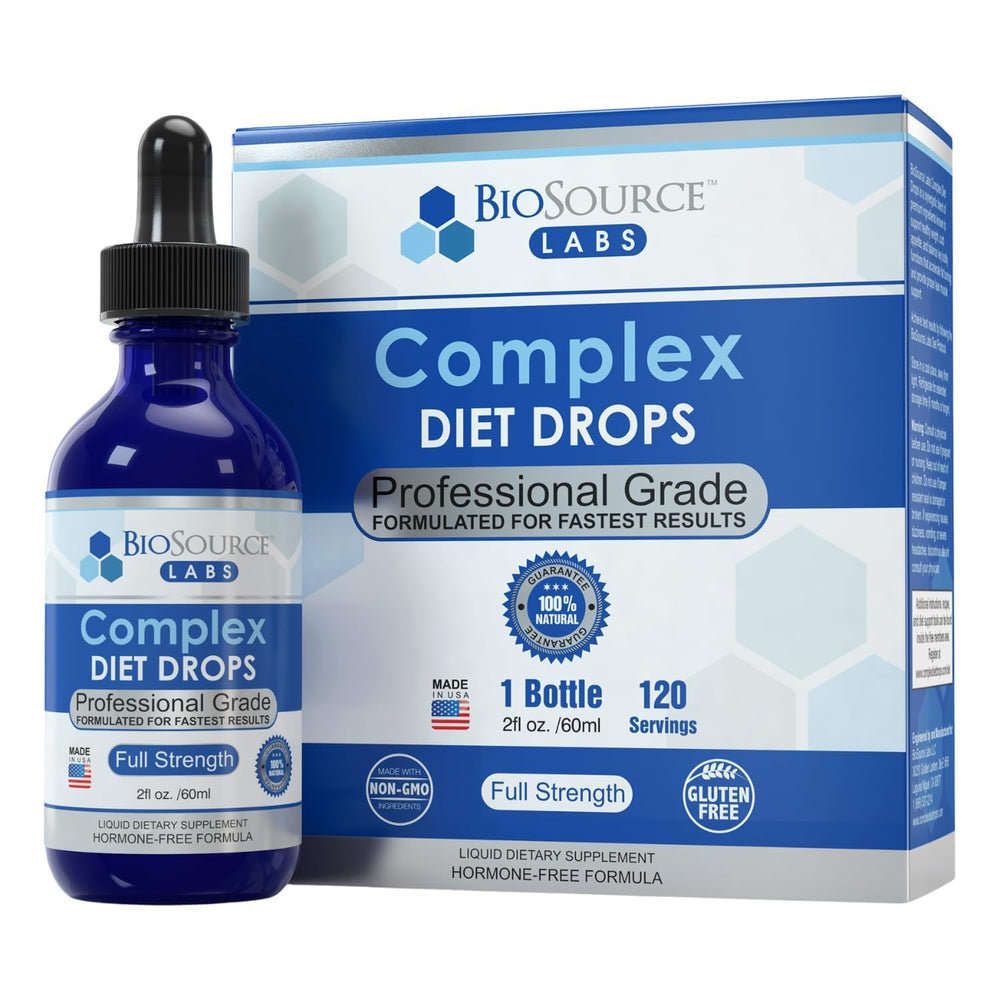 BioSource Labs Complex Diet Drops bottle for daily use and slimming support