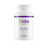 Biote DIM SGS+ bottle front view highlights hormone support potential.