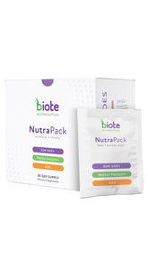 Biote NutraPack daily packet for hormone balance and vitality.
