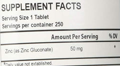 Vegan-friendly packaging of Biotech Nutritions zinc gluconate bottle