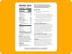 Biotest MAG-10 Post-Workout lemon ingredients closeup highlights 20g peptides and HBCD.