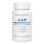 Biotics Research ADP emulsified oregano tablets packshot for GI support