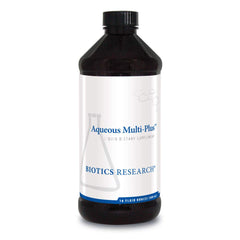 Biotics Research Aqueous Multi Plus bottle front for daily nutrient support