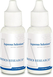 Biotics Research Aqueous Selenium drop bottle close-up for antioxidant support.