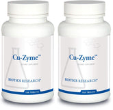 BIOTICS RESEARCH CuZyme bottle label highlights brand quality for daily use