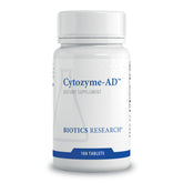 Biotics Research Cytozyme-AD bottle front label promotes adrenal support and calm energy