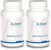 Biotics Research K Zyme potassium bottle showing electrolyte support for daily activity
