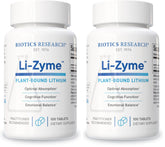 Biotics Research Li-Zyme bottle highlighting whole-food lithium for brain support.