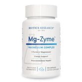 Biotics Research Mg-Zyme bottle front showing high-absorption capsules.
