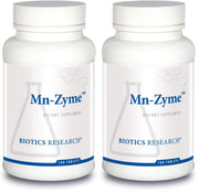Biotics Research Mn Zyme bottle front highlighting manganese support for metabolism and antioxidant activity