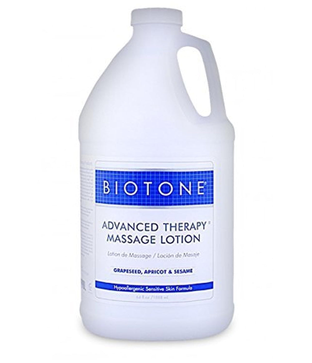 Biotone Advanced Therapy Massage Lotion pour delivering smooth glide for deep tissue sessions