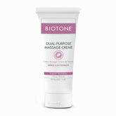 BIOTONE Dual-Purpose Massage Crème bottle glide supports effortless session transitions.