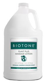 BIOTONE Plant Plus Lotion bottle pour offers a smooth glide for a soothing massage.