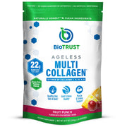 BioTrust Ageless Multi Collagen powder vanilla cup shows smooth blend for daily routine