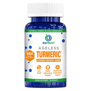 BioTrust Ageless Turmeric bottle front view highlighting the high-absorption formula