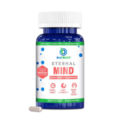 BioTrust Eternal Mind bottle front shows memory and focus support.