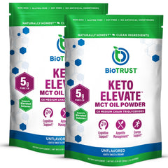 BioTrust Keto Elevate bottle on a kitchen shelf ready for daily keto energy.