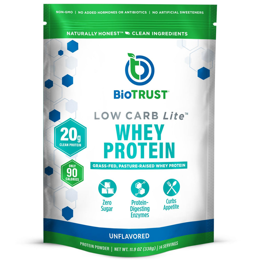 BioTrust Low Carb Lite whey protein jar for quick keto shakes.