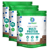 BioTrust Low Carb Protein bottle chocolate for quick high-protein shakes.