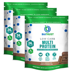BioTrust Low Carb Protein bottle chocolate for quick high-protein shakes.