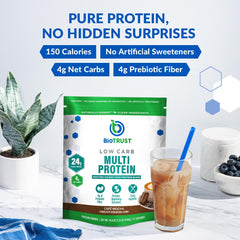 BioTrust low carb shake with cafe mocha shows rich flavor and texture