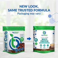 BioTrust Low Carb scoop demonstrates precise serving size for consistent intake