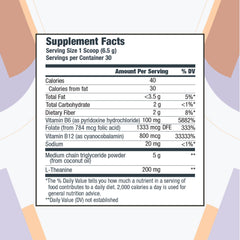 Pouring BioVanish powder into a scoop for a quick ketone boost