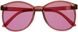 BIOWAVE Baker Miller Pink round color therapy glasses for mood balance and relaxation