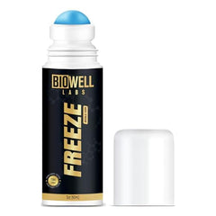BioWell Freeze Roll-On close-up with ice cool glide for post-workout recovery