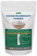 BioWisdom Sodium Bicarbonate Powder in bulk packaging, showcasing purity and convenience for daily use.