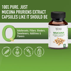bixa BOTANICAL Kapikacchu packaging box highlights 60 vegan capsules for daily routines.