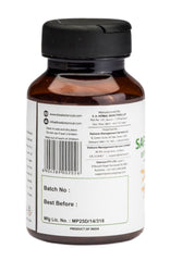 Bixa Botanical Safed Musli capsules label close-up highlighting purity