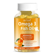 BIYODE Omega-3 gummies bottle for daily heart health support.