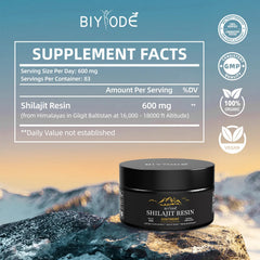 BIYODE Shilajit resin bottle opened, easy to blend into drinks.