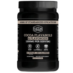 Black Forest High Flavanol Cocoa Powder tub front for premium heart-supporting cocoa