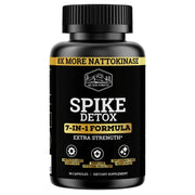 Black Forest Spike Detox bottle highlighting nattokinase potency for wellness support.