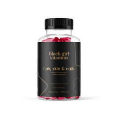 Black Girl Vitamins gummies bottle with passion fruit flavor for daily support.