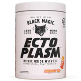 Black Magic Ecto Plasm sherbet pop bottle showing non-stim pump formula for late workouts