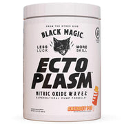 Black Magic Ecto Plasm sherbet pop bottle showing non-stim pump formula for late workouts