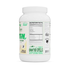Black Magic vegan protein vanilla ice cream powder for quick shakes