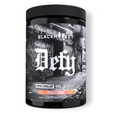 BLACKMARKET DEFY Peach Rings pre-workout powder energizes workouts