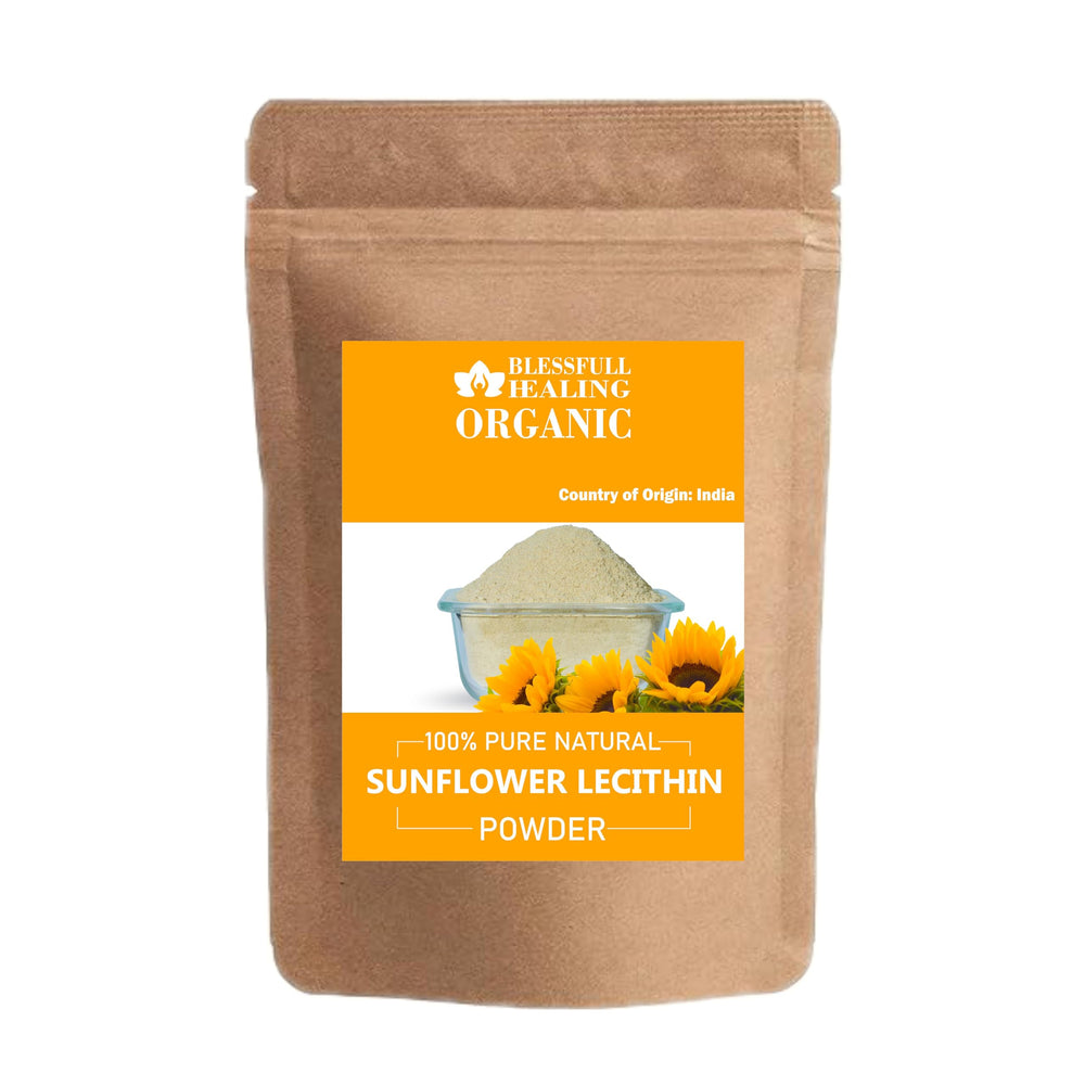 Blessfull Healing sunflower lecithin powder front label for pure ingredient identification